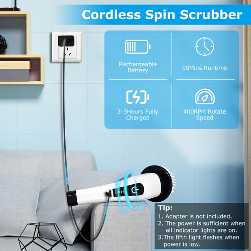 Cordless Electric Spin Scrubber